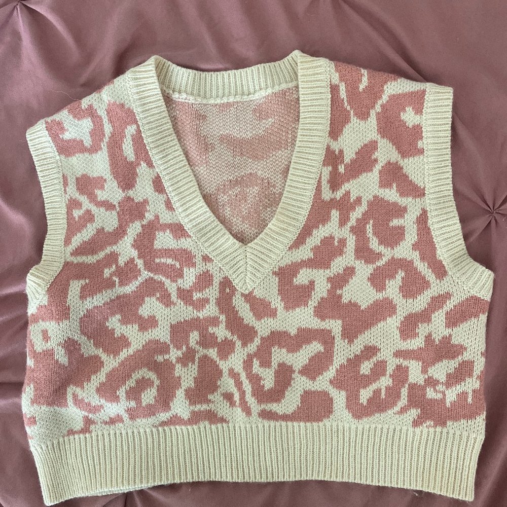 Shein Leopard Print Sweater Vest